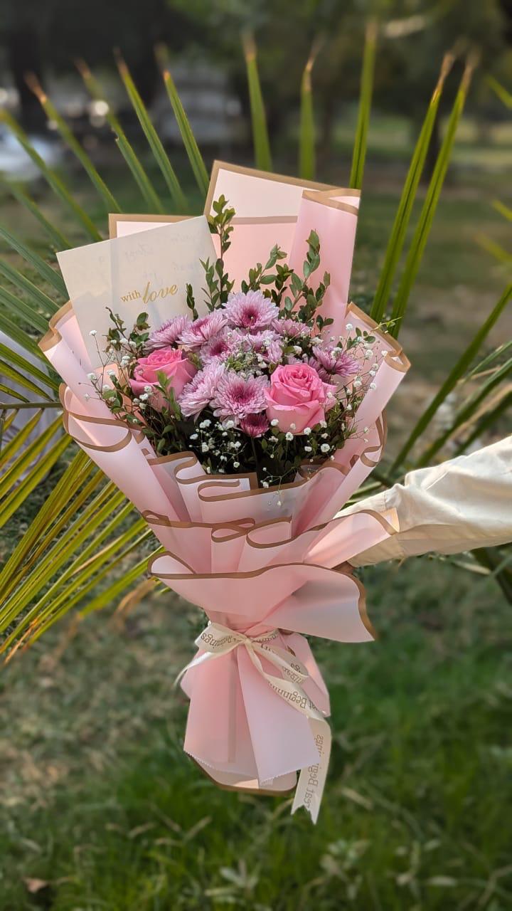 Chrysanthemum and Roses Bouquet.