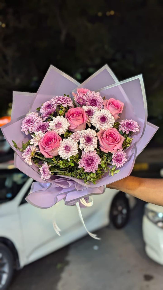 Chrysanthemum and Imported Roses Bouquet